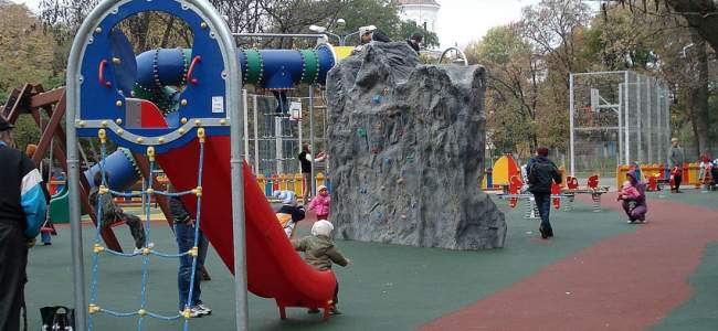 Playgrounds climbing walls
